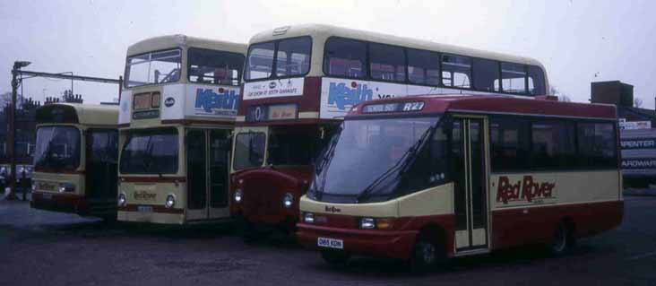 Red Rover Optare City Pacer 165, AEC Renown MCW 127, Leyland Fleetline MCW 156 & a Leyland National